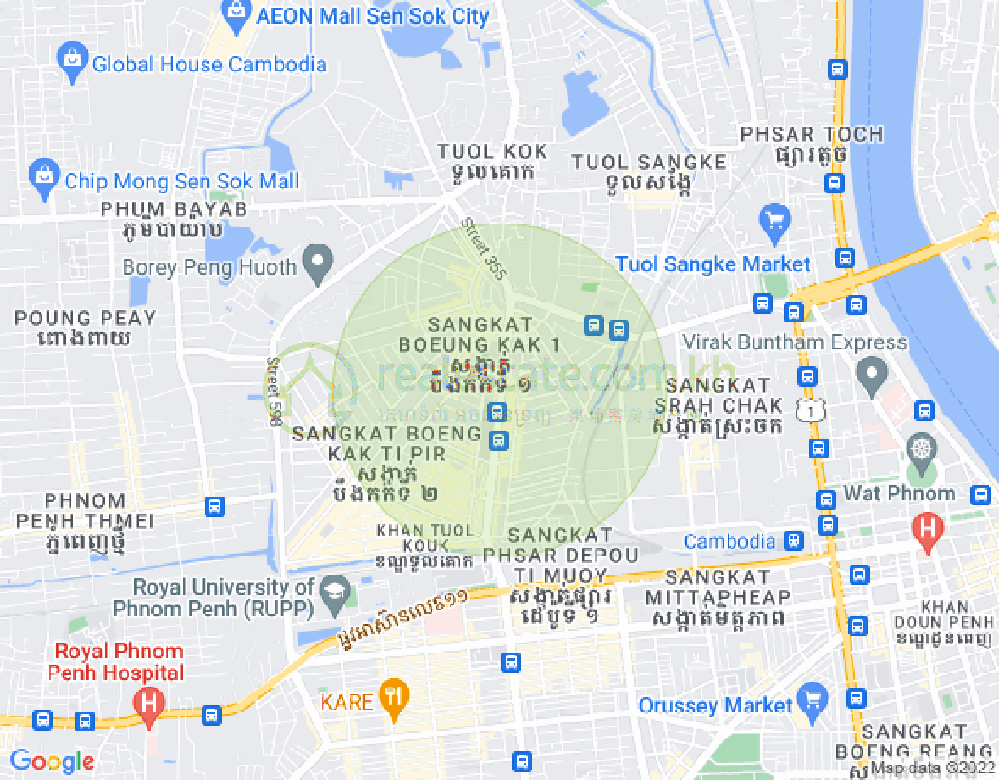 万谷湖1分区, 堆谷区, 金边地图