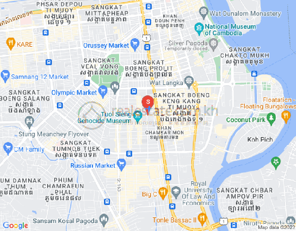 ផែនទី បឹងកេងកង២, បឹងកេងកង, ភ្នំពេញ