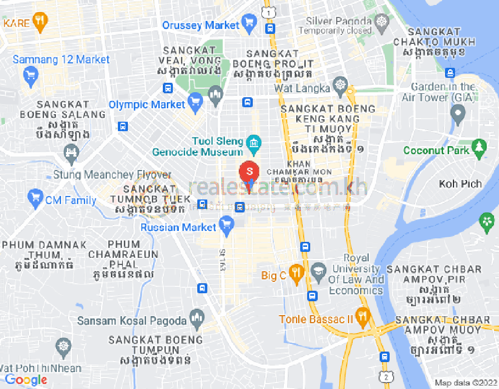 Mapa: BKK 3, Boeng Keng Kang, Phnom Penh