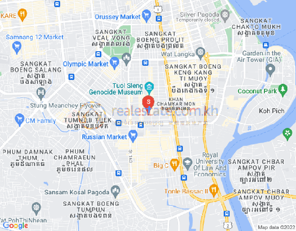 Mapa: BKK 3, Boeng Keng Kang, Phnom Penh