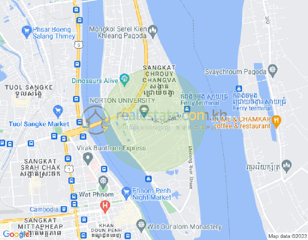 水净华区, 金边地图