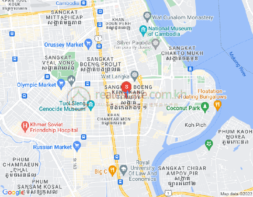 만경강2부구(BKK2), 벙껭깡, 프놈펜 지도