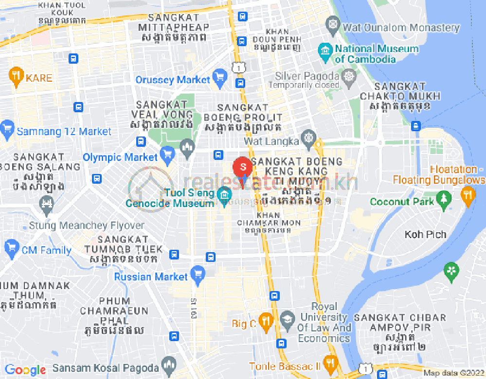 만경강2부구(BKK2), 벙껭깡, 프놈펜 지도