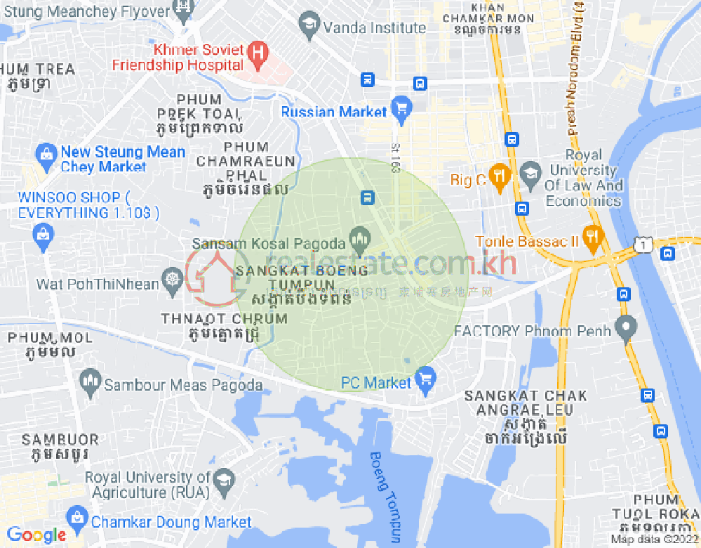 宣邦屯门1, 棉芷区, 金边地图