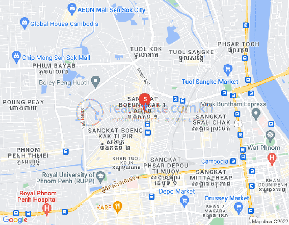 万谷湖1分区, 堆谷区, 金边地图