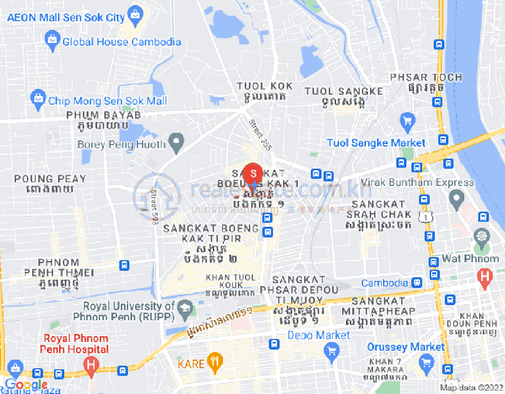 万谷湖1分区, 堆谷区, 金边地图