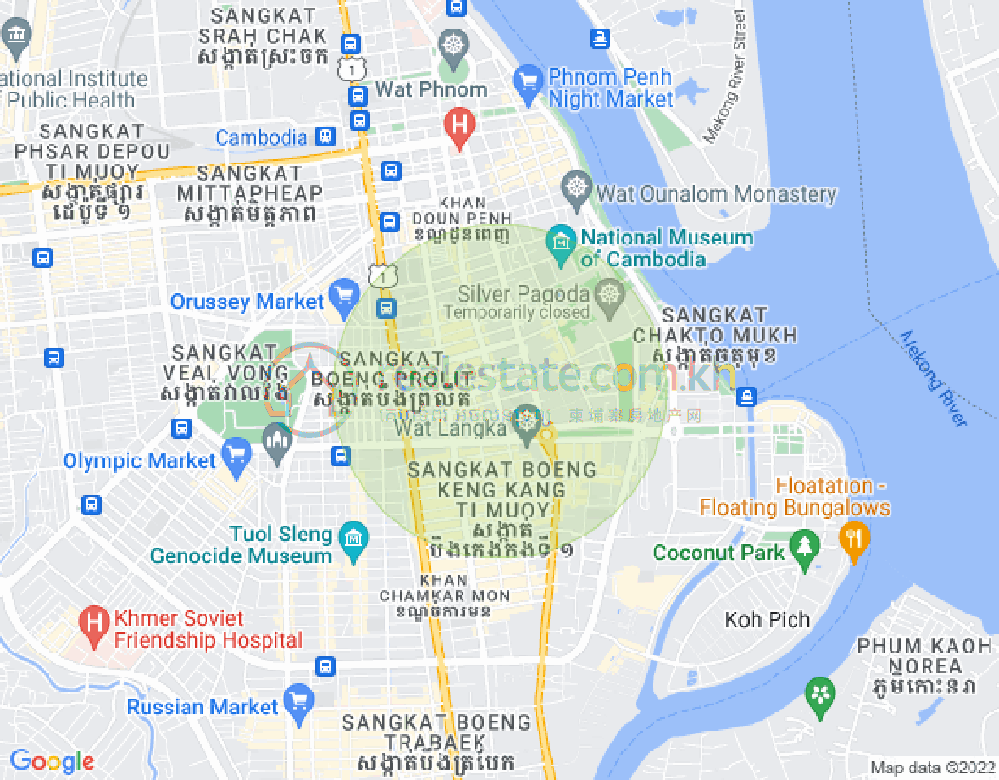 แผนที่ เบิงเรียง, ดวนป็ญ, พนมเปญ