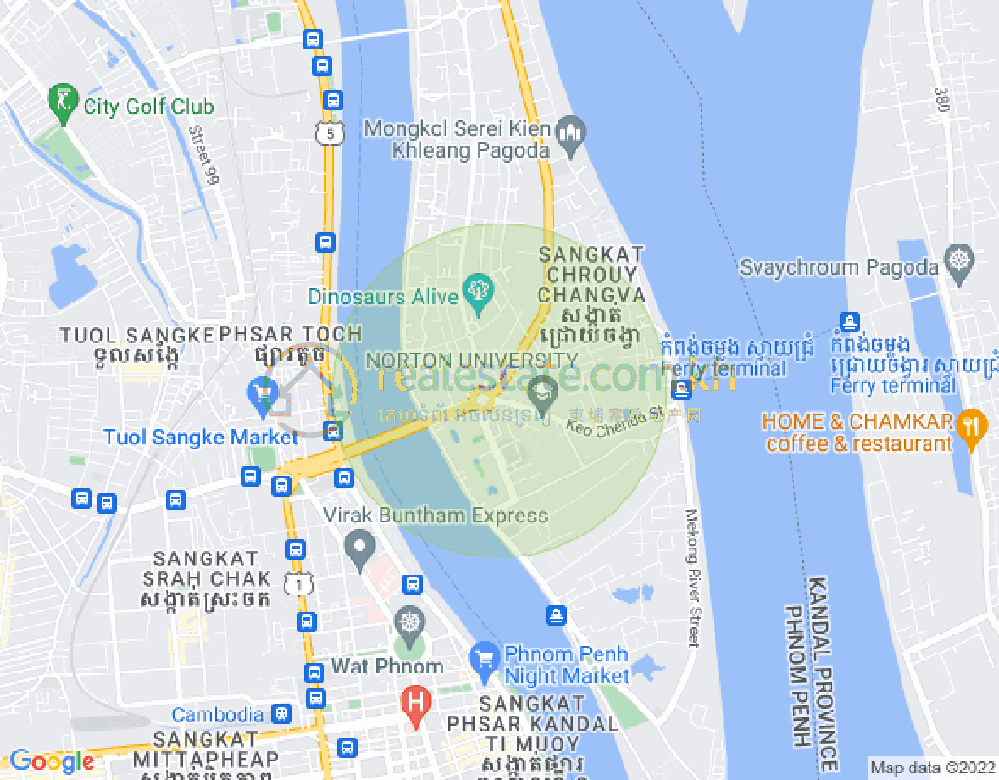 水净华区, 金边地图