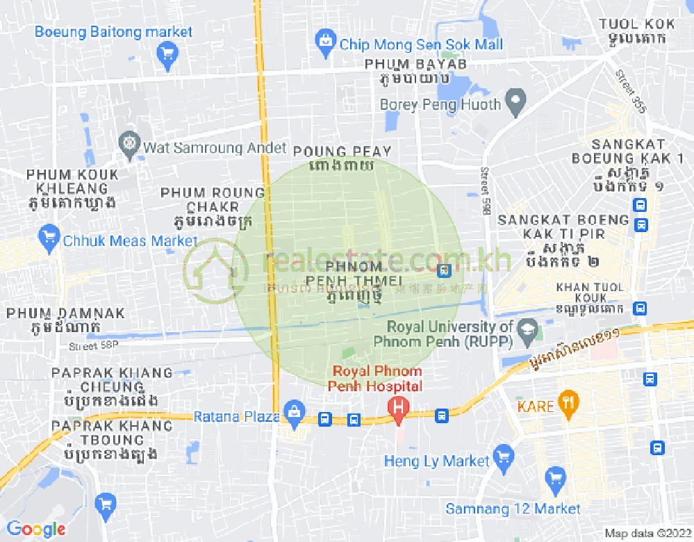 Mapa: Phnom Penh Thmey, Sen Sok, Phnom Penh