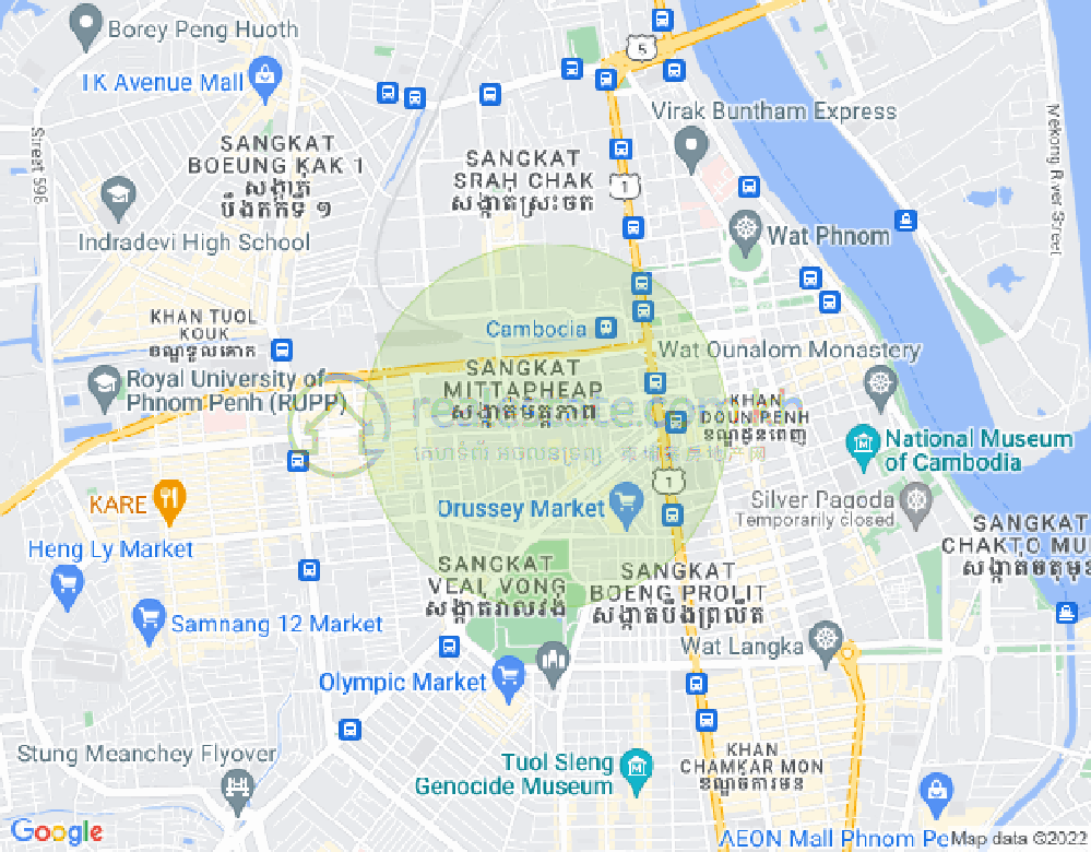 友谊分区, 马卡拉区, 金边地图