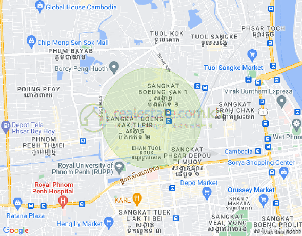 宣城2, 堆谷区, 金边地图