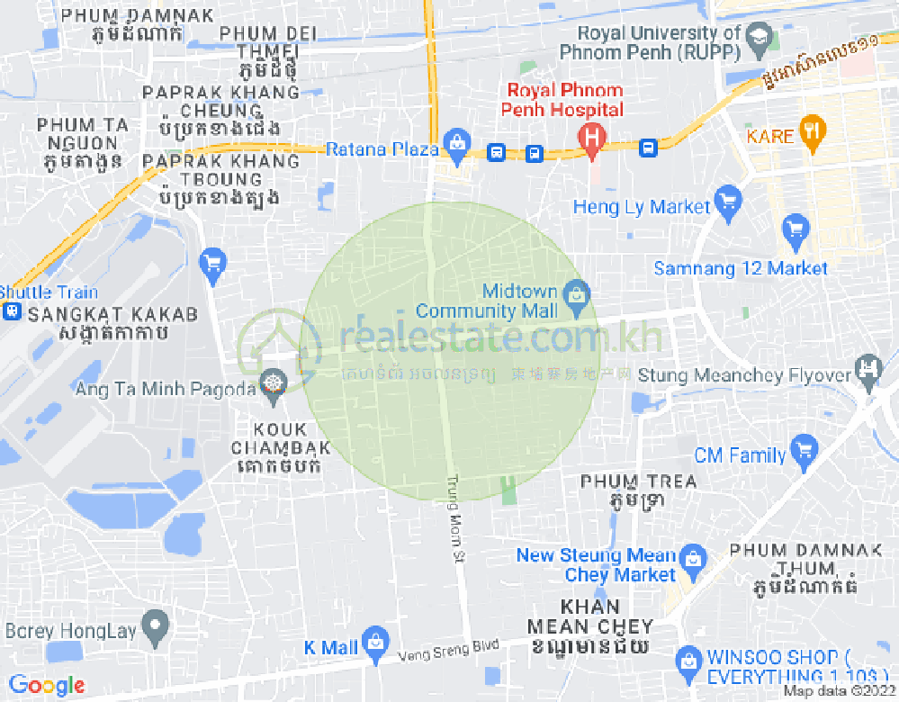 Tuek Thla屯, 森速区, 金边地图