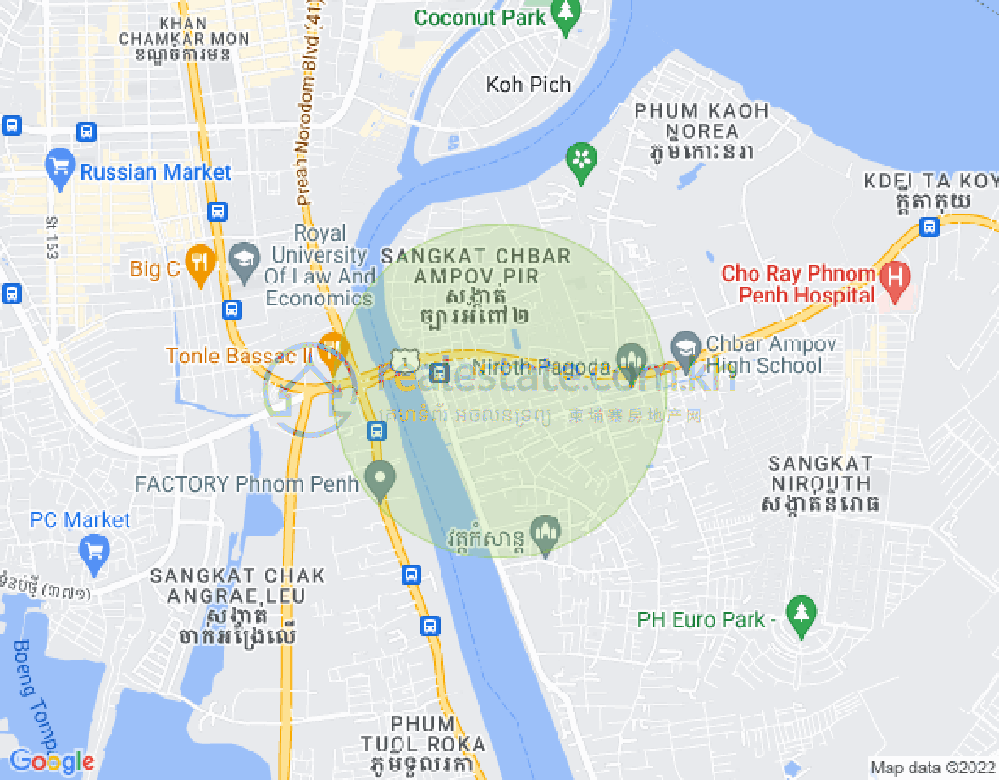 铁桥头区I分区, 铁桥头区, 金边地图