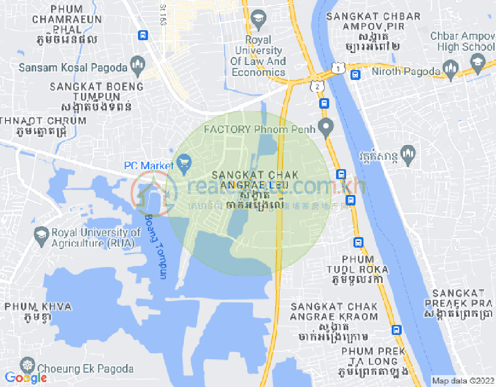 Mapa: Chak Angrae Leu, Meanchey, Phnom Penh