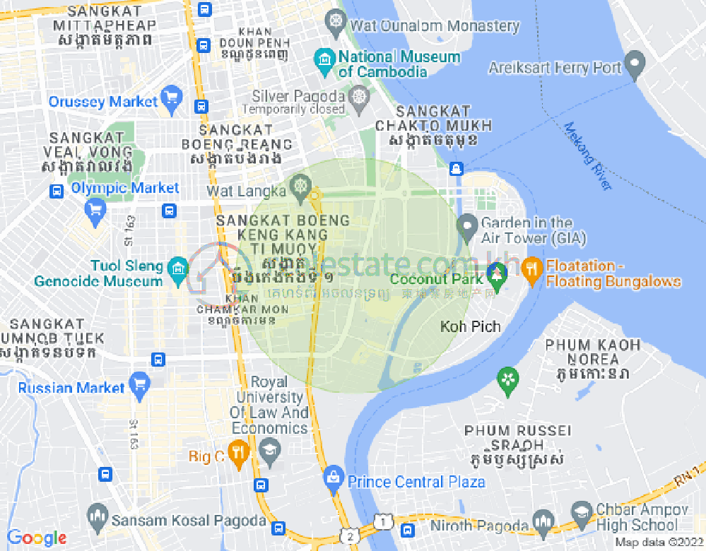 แผนที่ โตนเลบาสัก, จัมการมอน, พนมเปญ