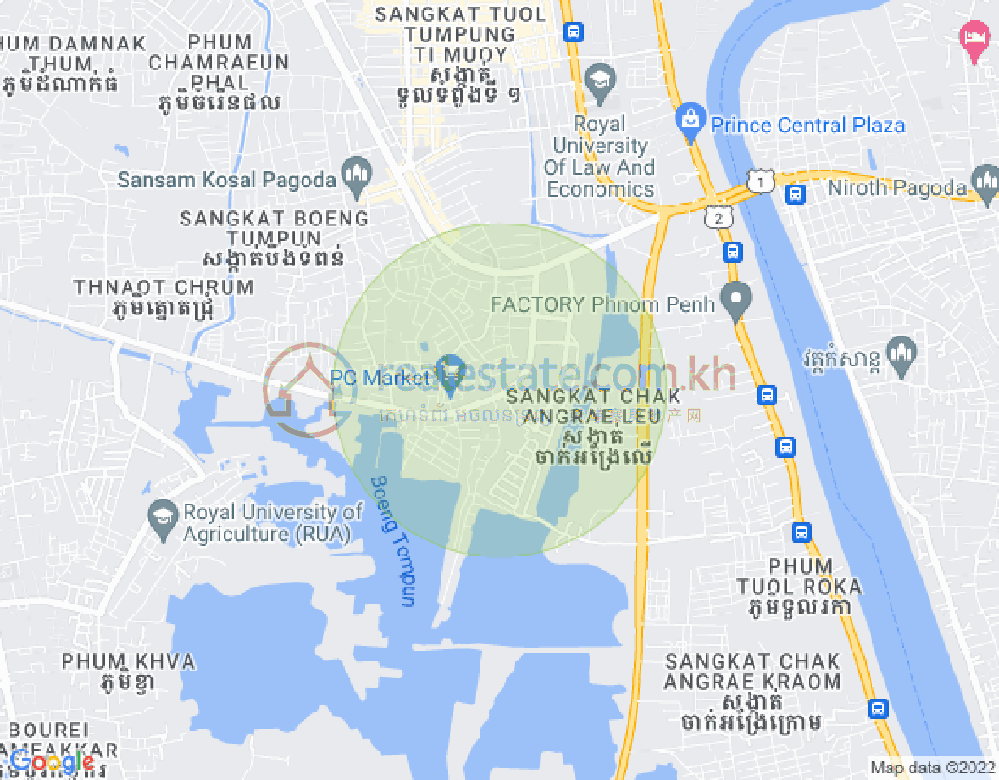 Mapa: Chak Angrae Leu, Meanchey, Phnom Penh