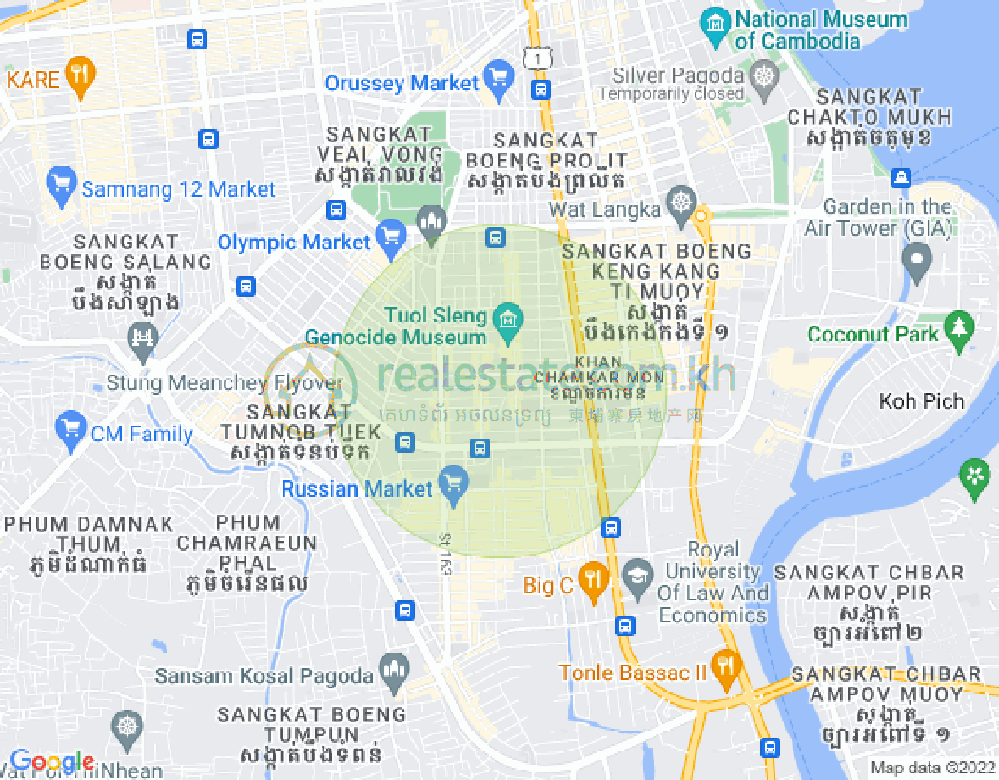 Map of BKK 3, Boeng Keng Kang, Phnom Penh