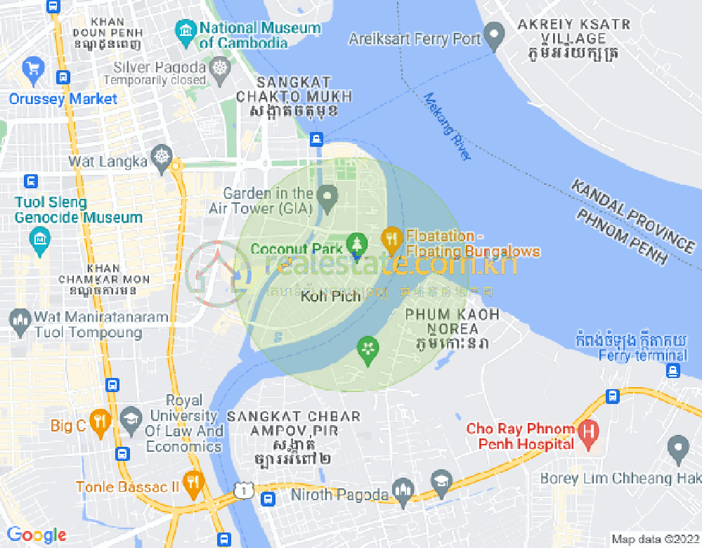 แผนที่ โตนเลบาสัก, จัมการมอน, พนมเปญ