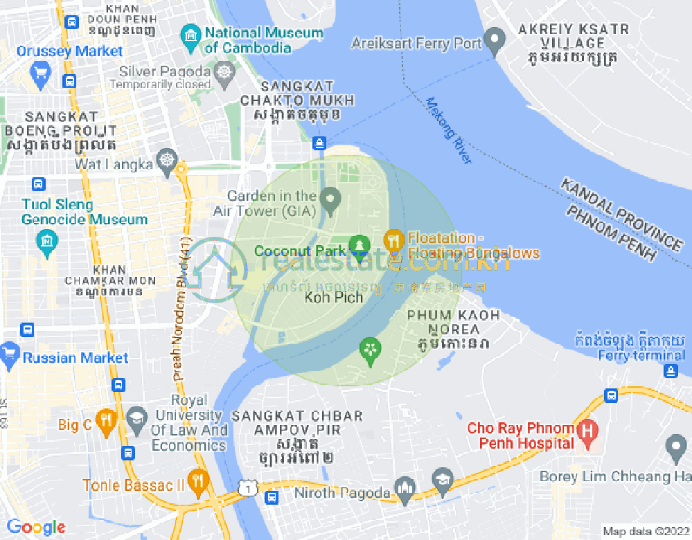 แผนที่ โตนเลบาสัก, จัมการมอน, พนมเปญ