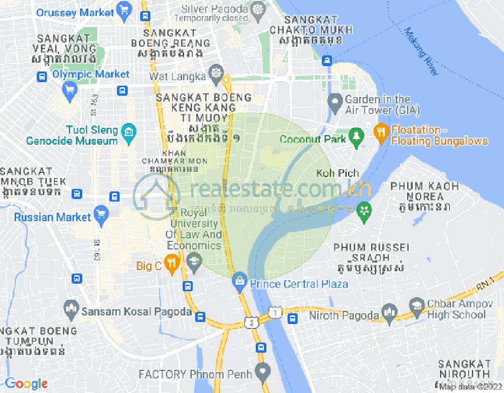 百色河分区, 占卡蒙, 金边地图