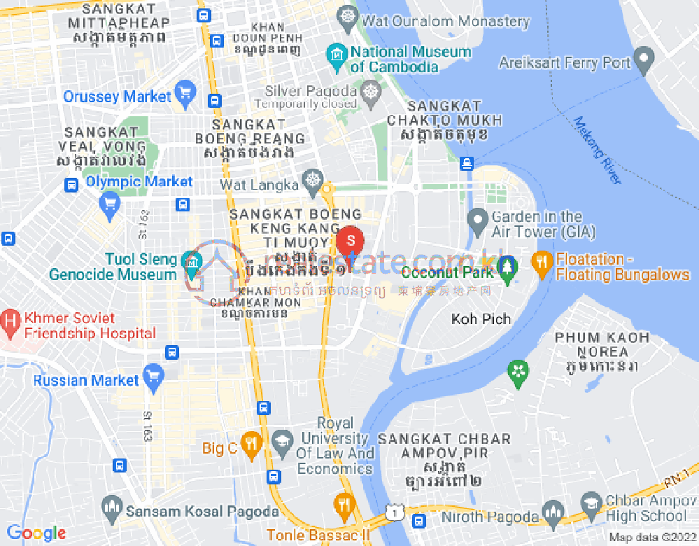 Mapa: Toul Tum Poung 1, Chamkarmon, Phnom Penh