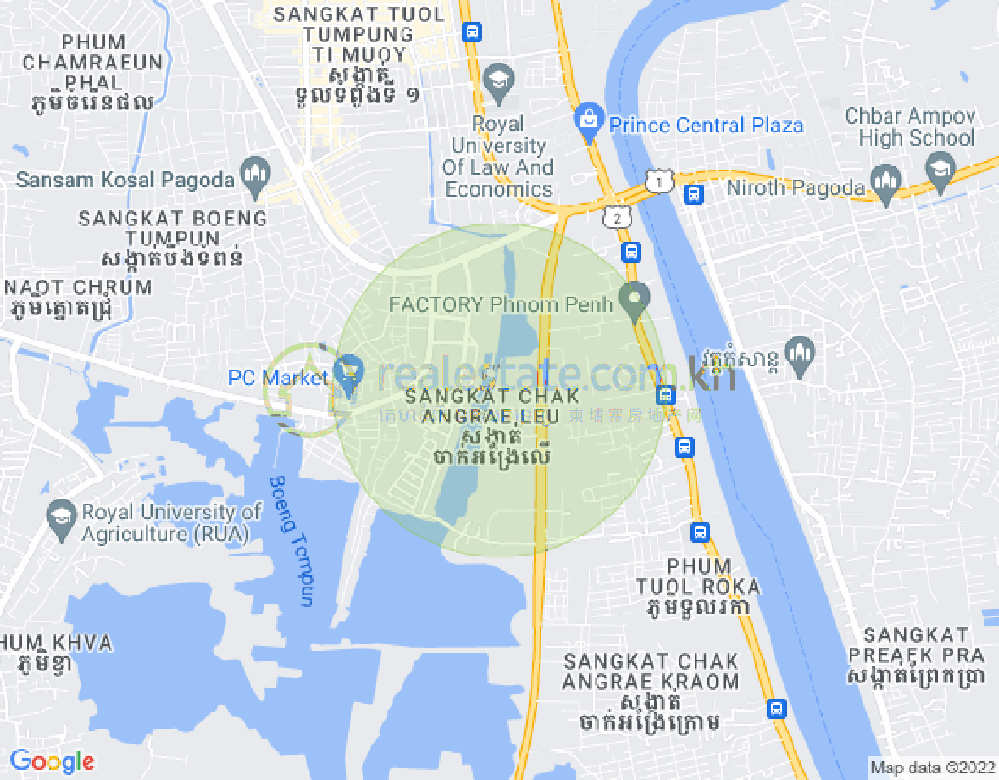 Mapa: Chak Angrae Leu, Meanchey, Phnom Penh