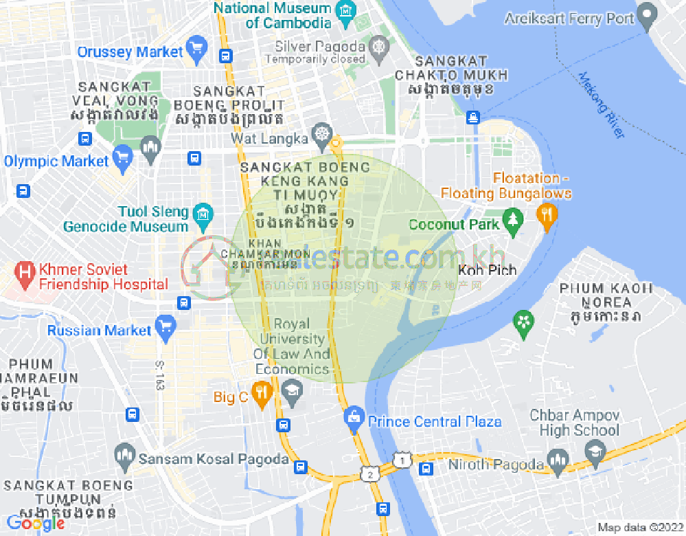 แผนที่ โตนเลบาสัก, จัมการมอน, พนมเปญ
