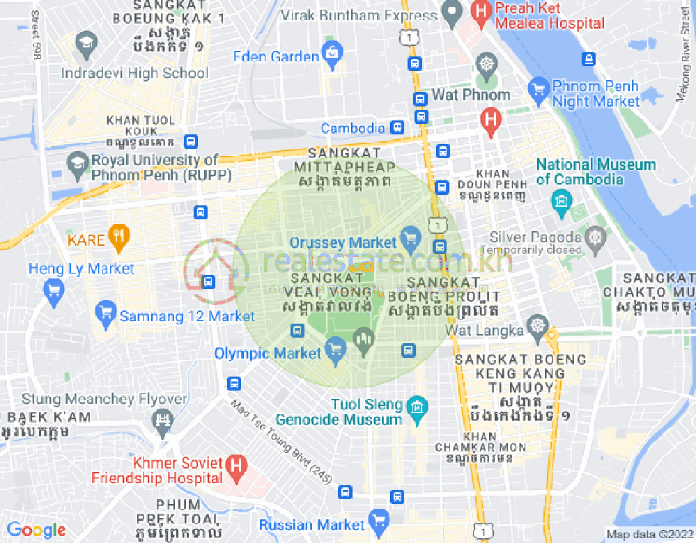 Veal Vong镇, 马卡拉区, 金边地图