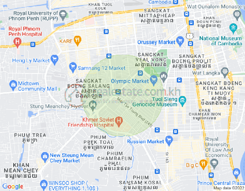 Toul Svay Prey 2镇, 波哥堪, 金边地图