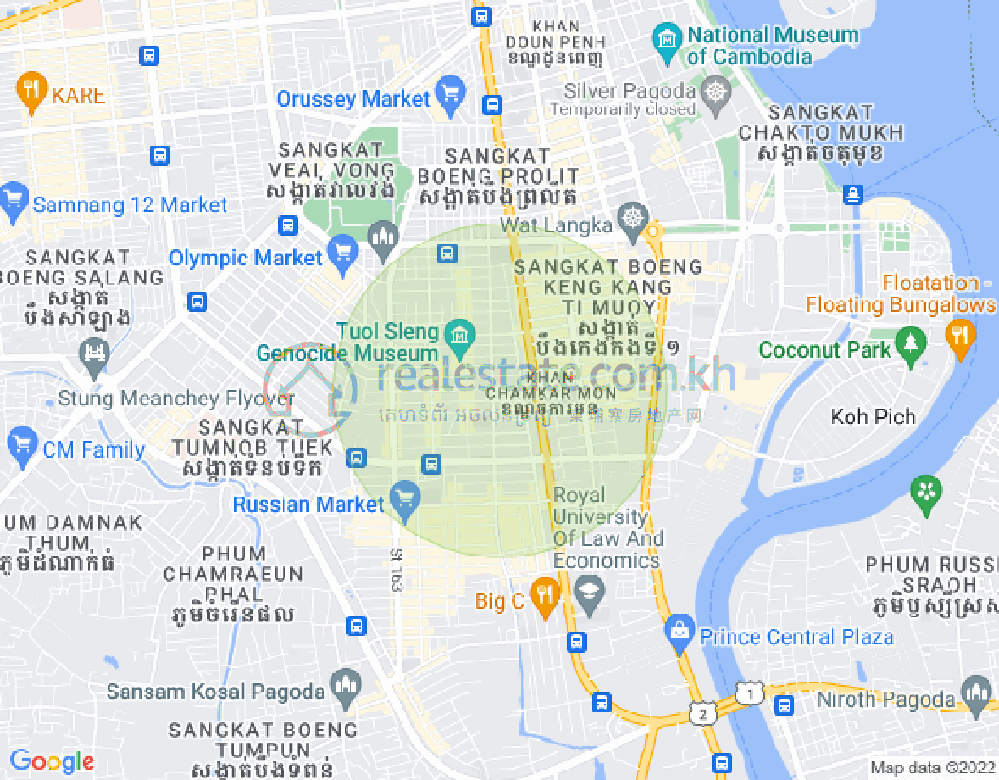 Mapa: BKK 3, Boeng Keng Kang, Phnom Penh