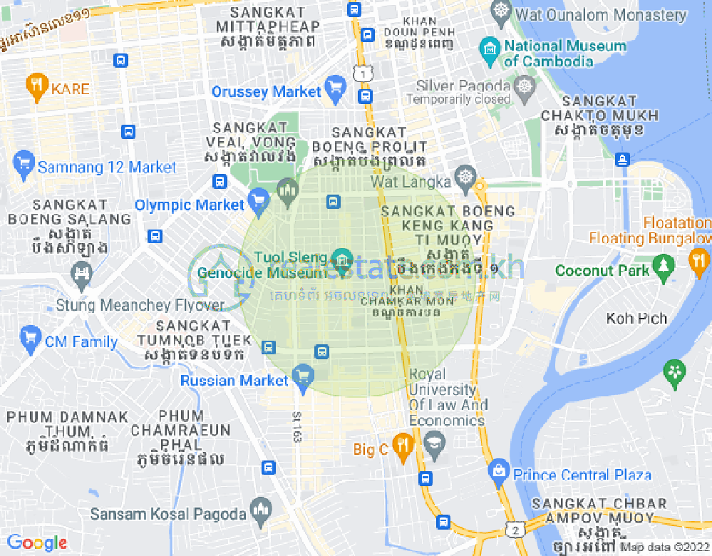 แผนที่ บีเคเค 2, บึงเกงกอง, พนมเปญ