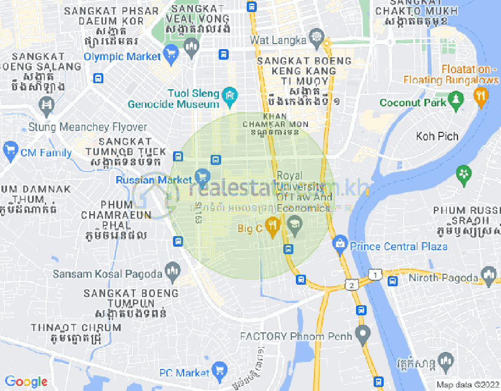 Mapa: Toul Tum Poung 1, Chamkarmon, Phnom Penh