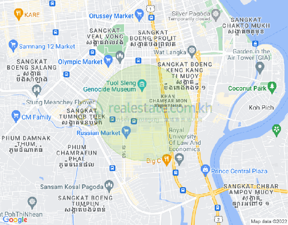 Carte de BKK 3, Boeng Keng Kang, Phnom Penh