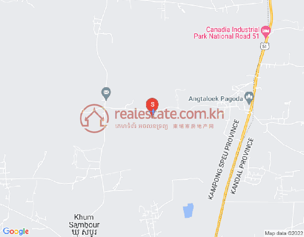 Mapa: Sambour, Samraong Tong, Kampong Speu