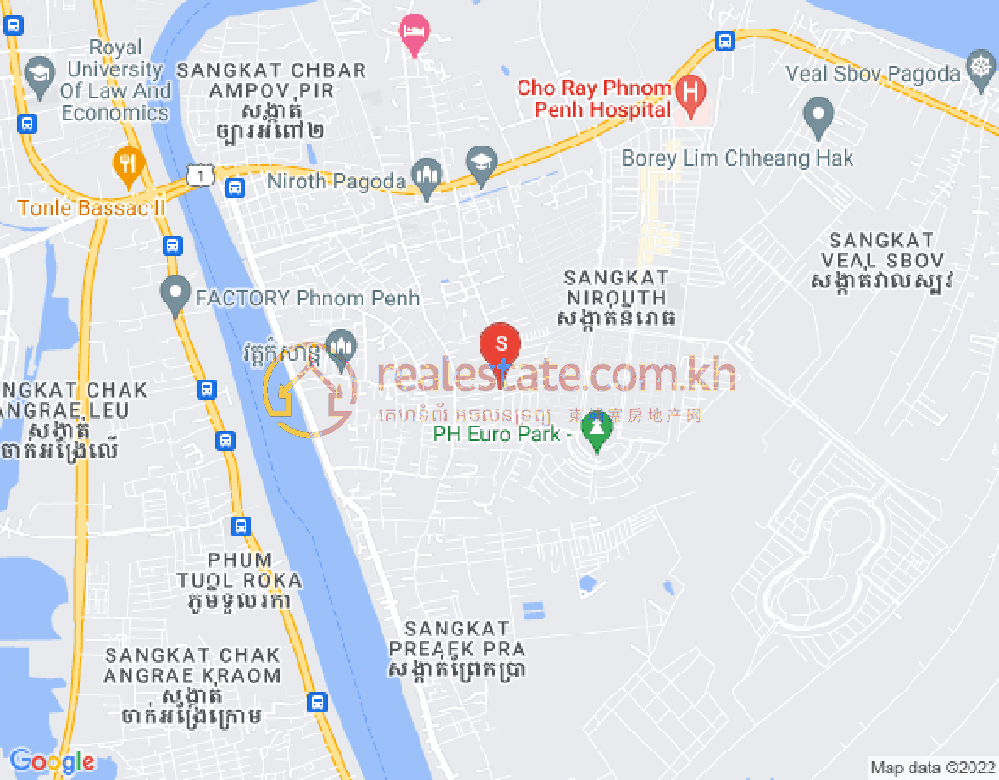 Nirouth分区, 铁桥头区, 金边地图