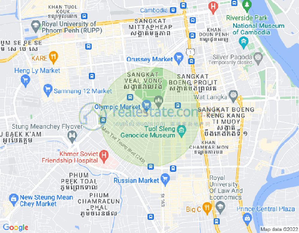 奥林匹克, 波哥堪, 金边地图