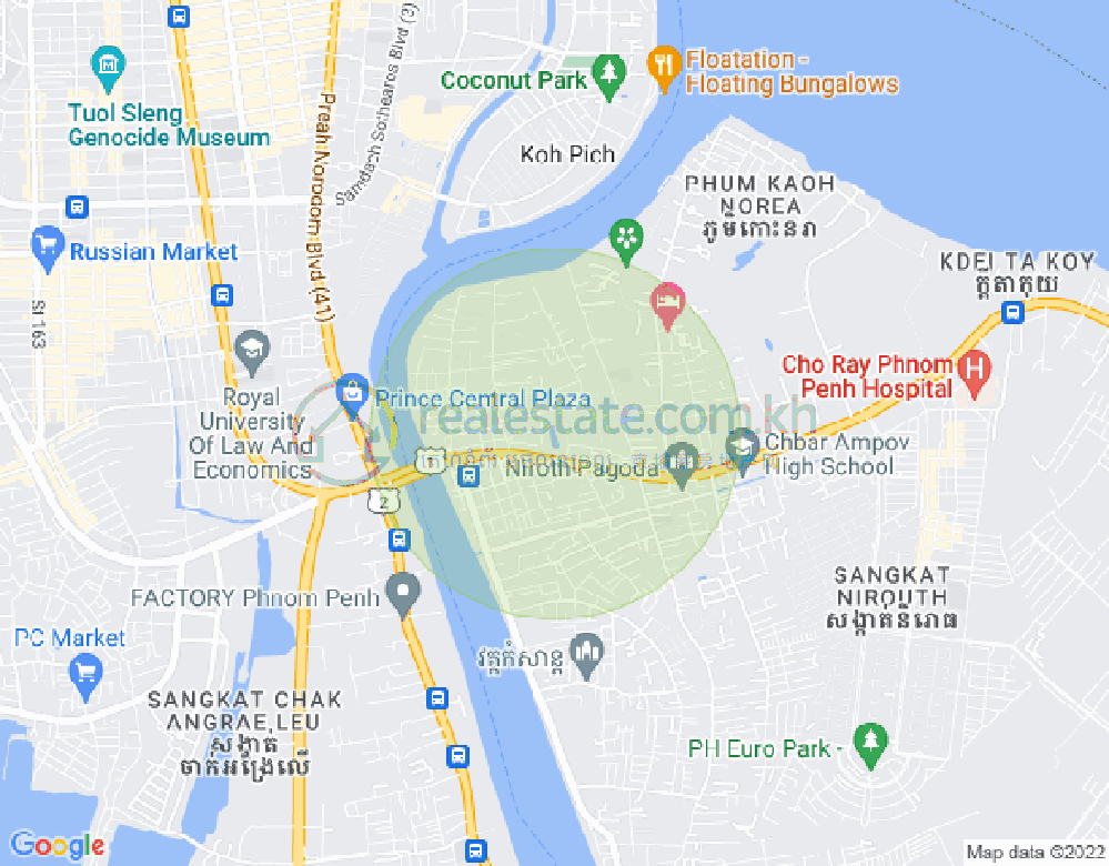 铁桥头区I分区, 铁桥头区, 金边地图
