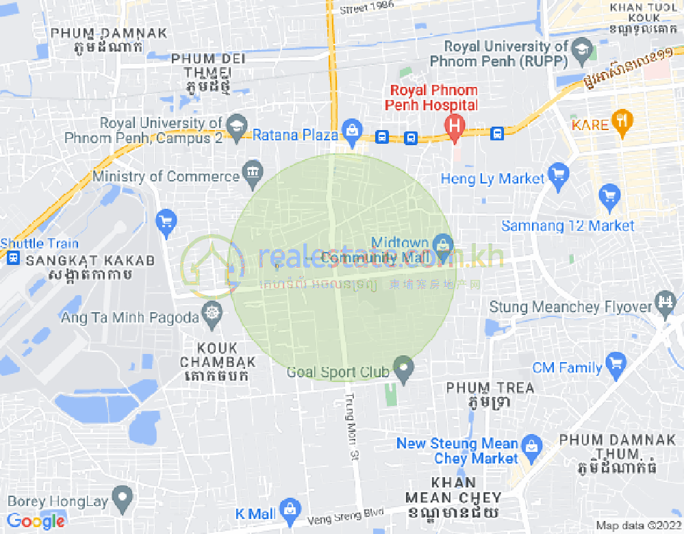 แผนที่ ตึกทลา, แซนสก, พนมเปญ