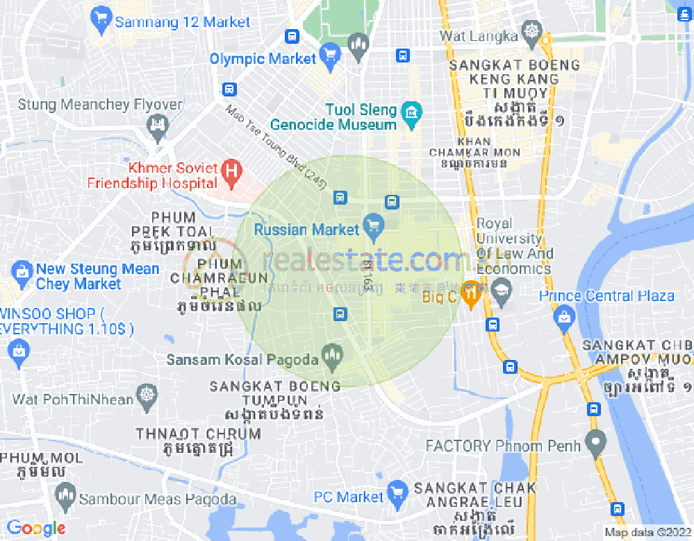 ផែនទី ទួលទំពូង១, ចំការមន, ភ្នំពេញ
