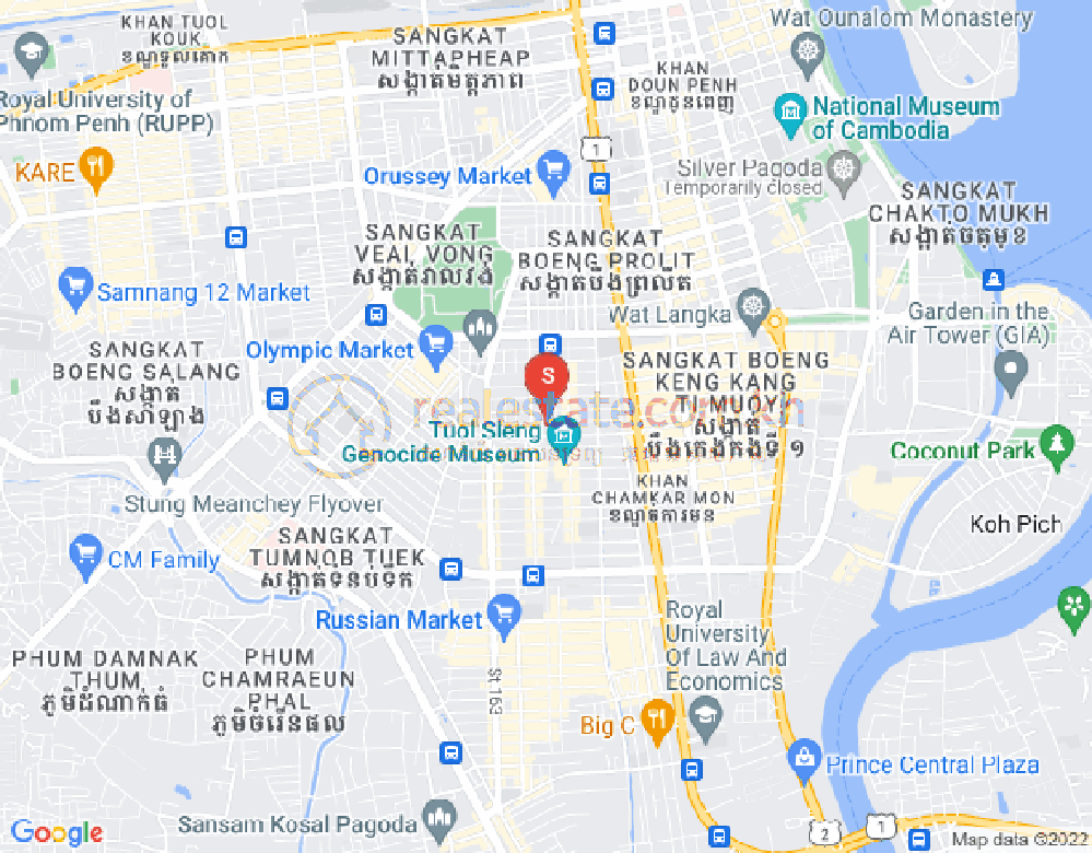 万景岗3分区（BKK3), 波哥堪, 金边地图