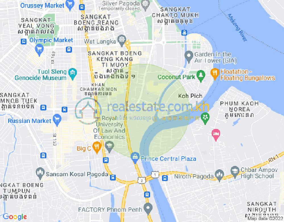 百色河分区, 占卡蒙, 金边地图