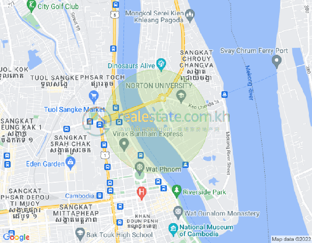 Tonle Sap, 수정화구, 프놈펜 지도
