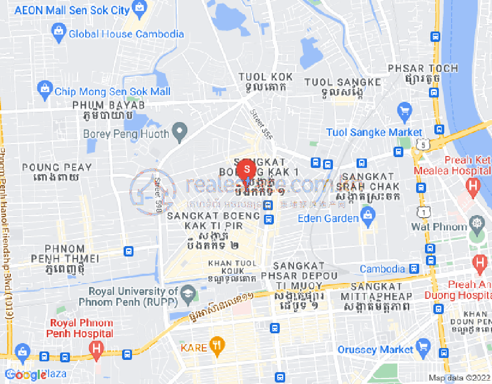 만곡호1구역, 노곡구, 프놈펜 지도