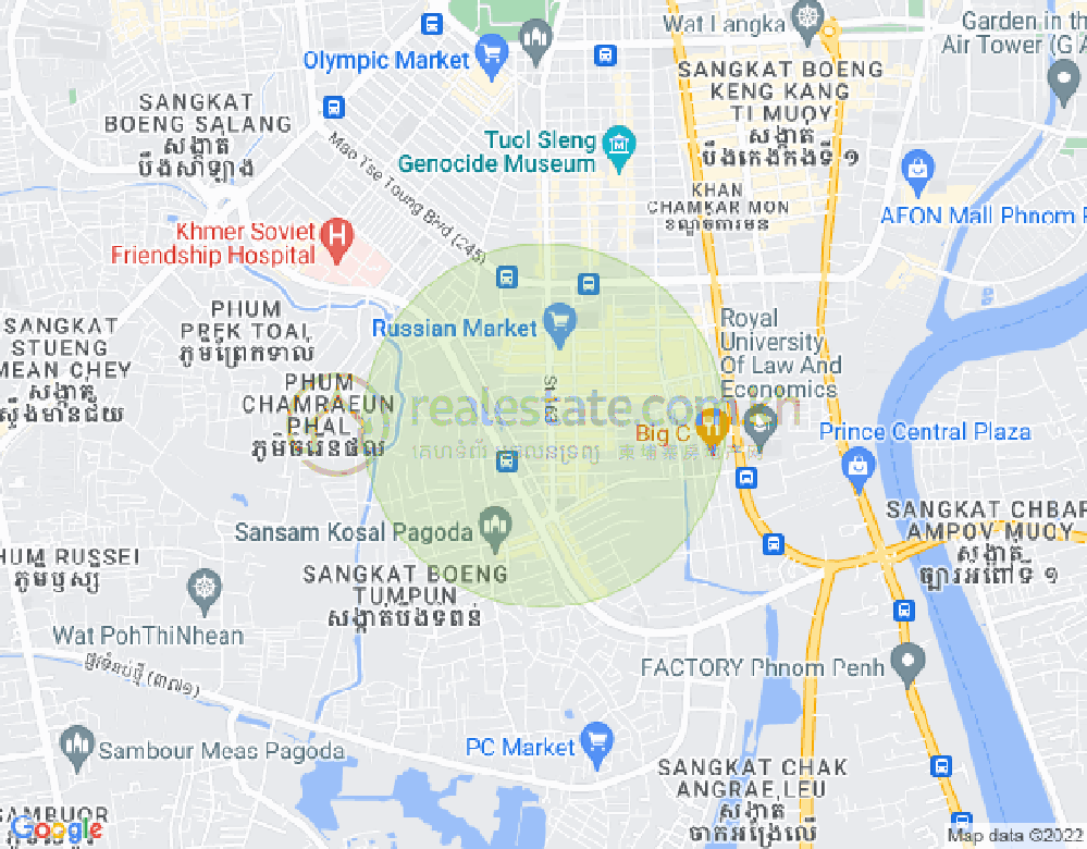 Mapa: Toul Tum Poung 1, Chamkarmon, Phnom Penh