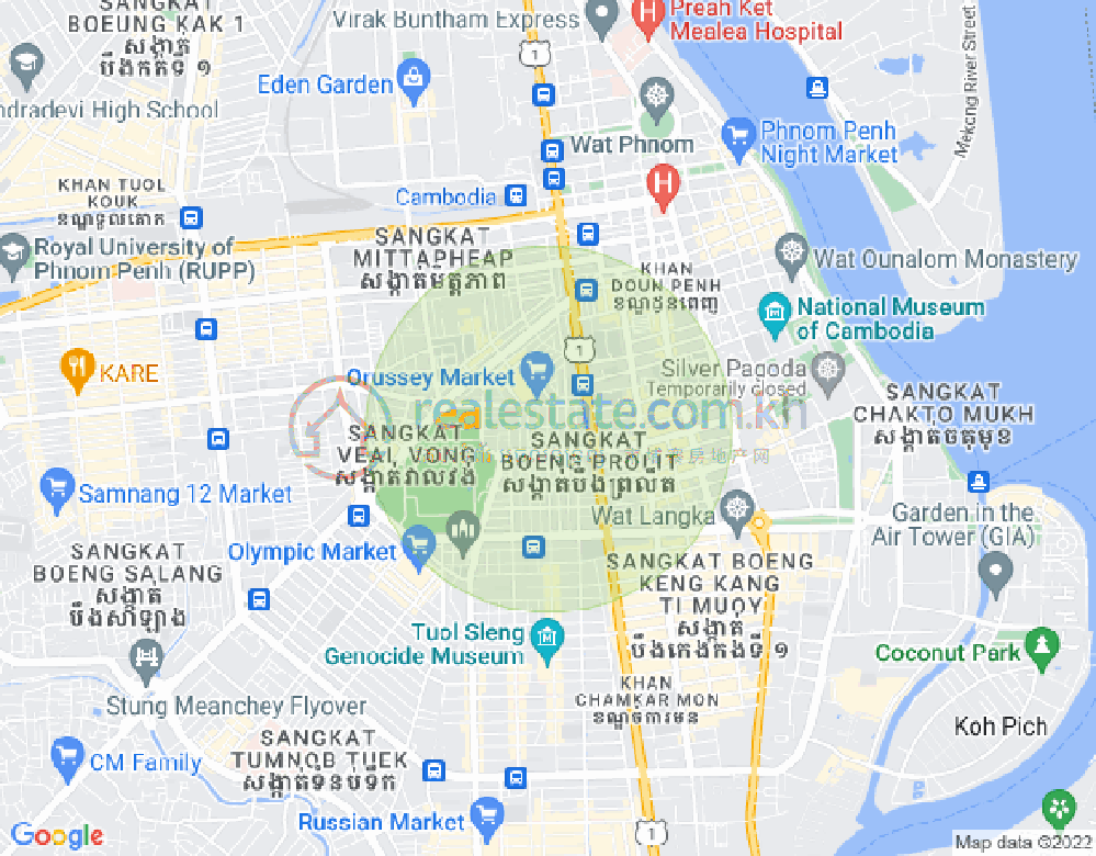 Map of Veal Vong, 7 Makara, Phnom Penh