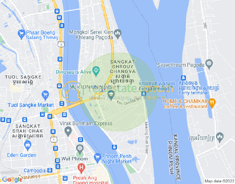 Mapa: Chroy Changvar, Phnom Penh