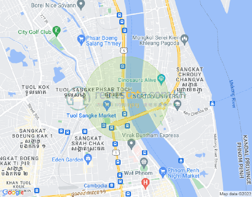 Mapa: Chroy Changvar, Phnom Penh