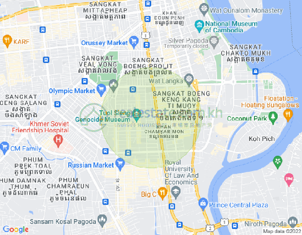 แผนที่ บีเคเค 2, บึงเกงกอง, พนมเปญ