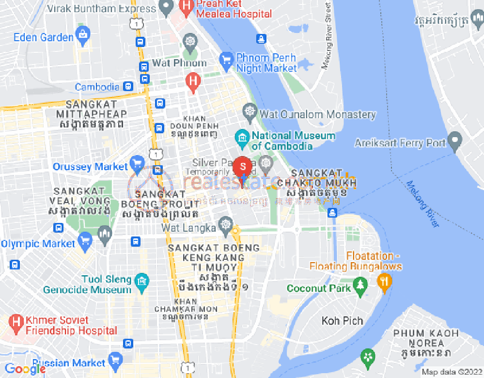 사팔만구역, 룽볜구, 프놈펜 지도