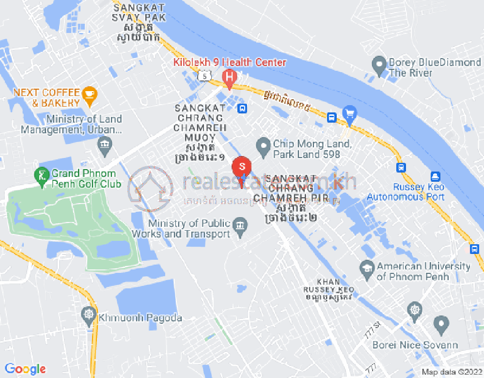 雷西郊区, 金边地图